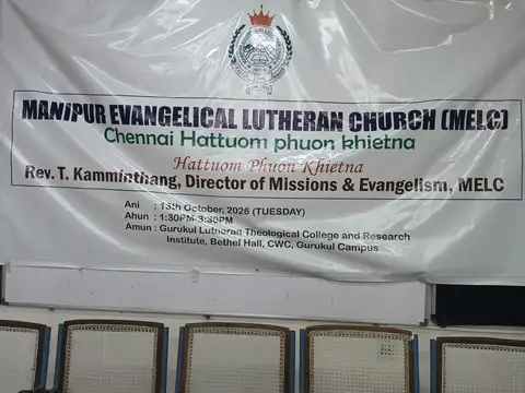 Manipur Evangelical Lutheran Church Chennai Inaugurated by Rev. T. Kamminthang